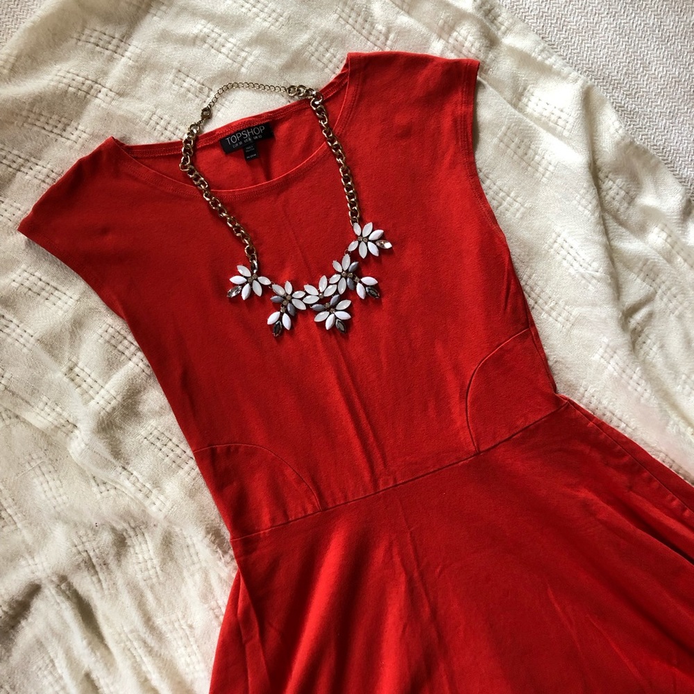 Topshop cap sleeve dress
